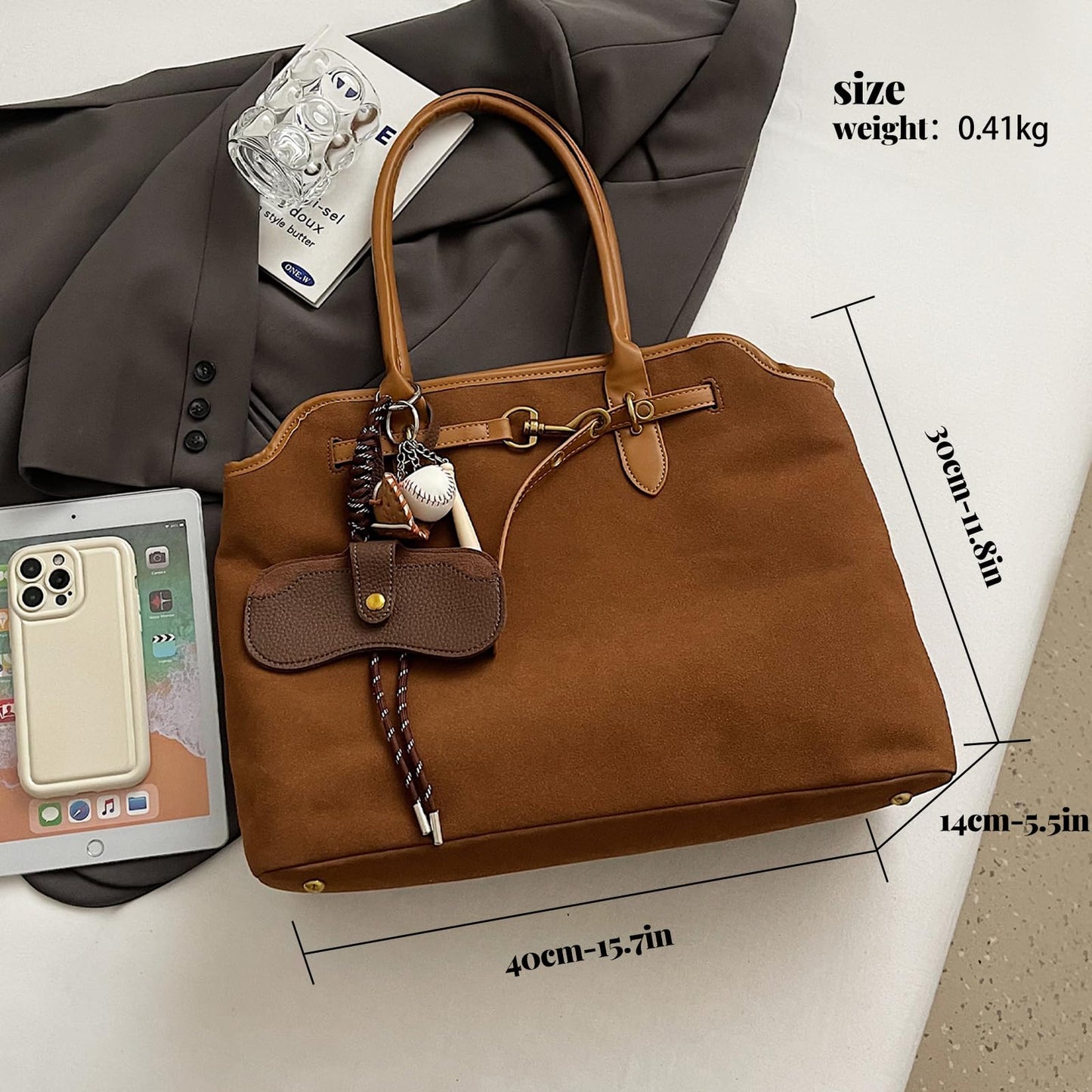 Unisoul Suede Handbag for Women