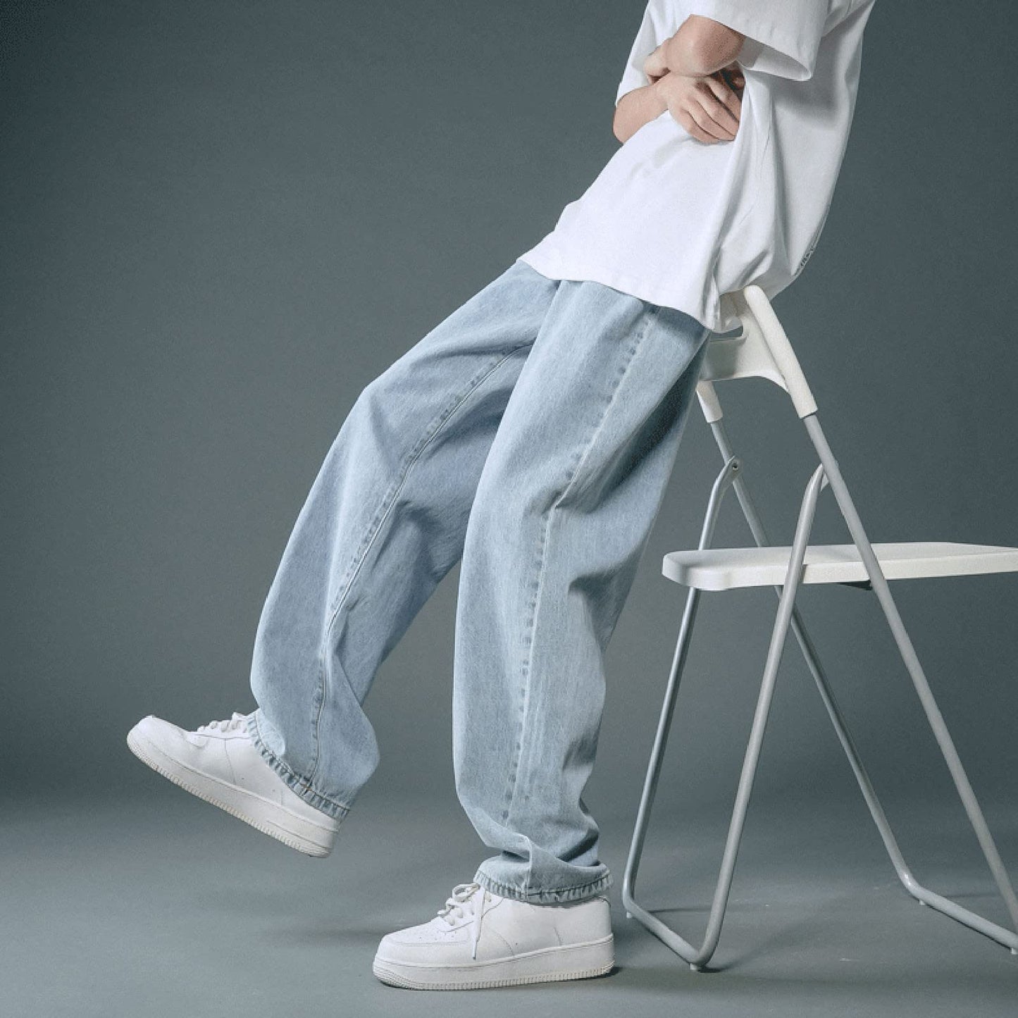 Men’s Baggy Y2K Vintage Jeans – Loose Fit Skateboard Streetwear Denim Pants