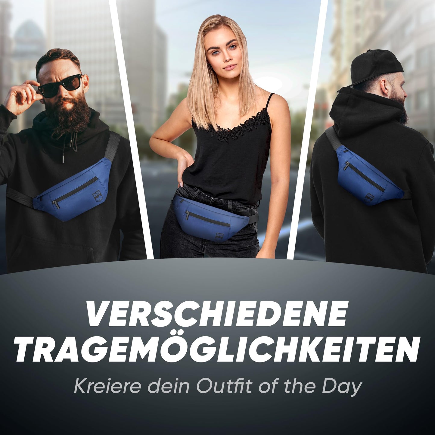 RUVO Waist Bag – Stylish & Spacious Unisex Hip Bag for Every Activity