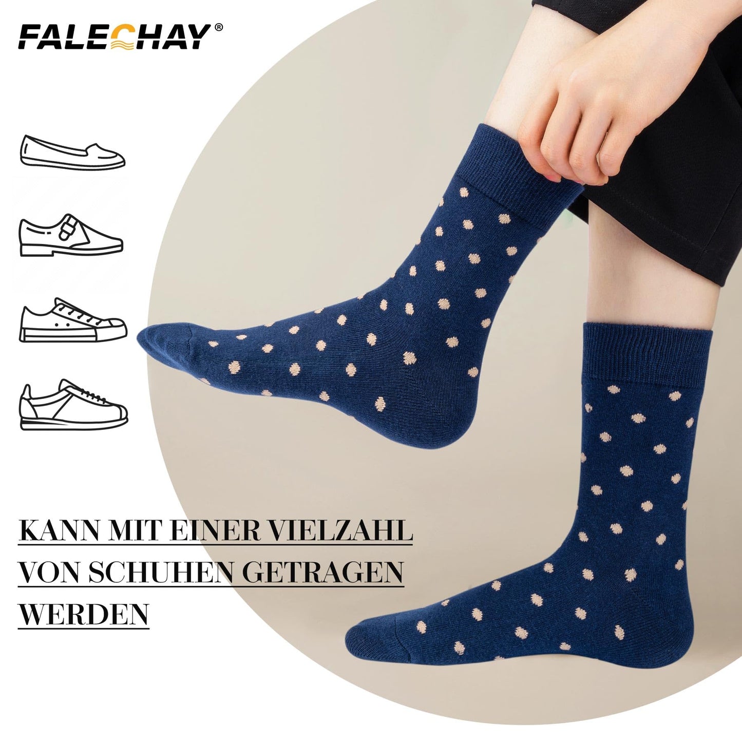 Falechay Women's Socks 10 Pairs – Colorful Cotton Sports Socks