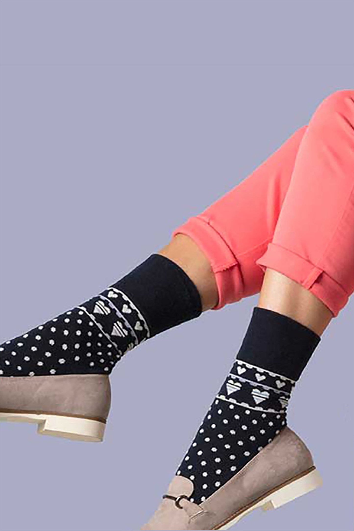 6 Pairs Women's Elastic Socks – Soft Cotton Stripe Crew Socks