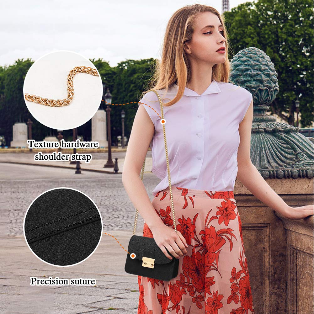 Mini Crossbody Bag for Women – Vintage Clutch Shoulder Bag with Chain Strap