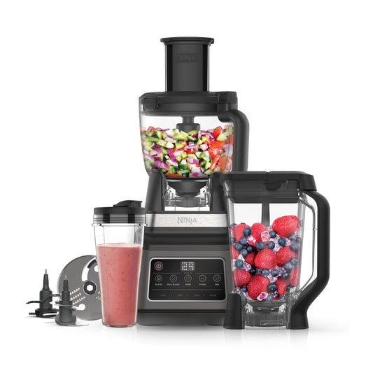 Ninja 2-in-1 Detect Power Mixer Pro & Single Serve, 1200W Mixer mit Krug, & Single Serve Tasse, Smoothies mixen, Gemüse hacken & Frozen Drinks mixen, Kupfer/Schwarz