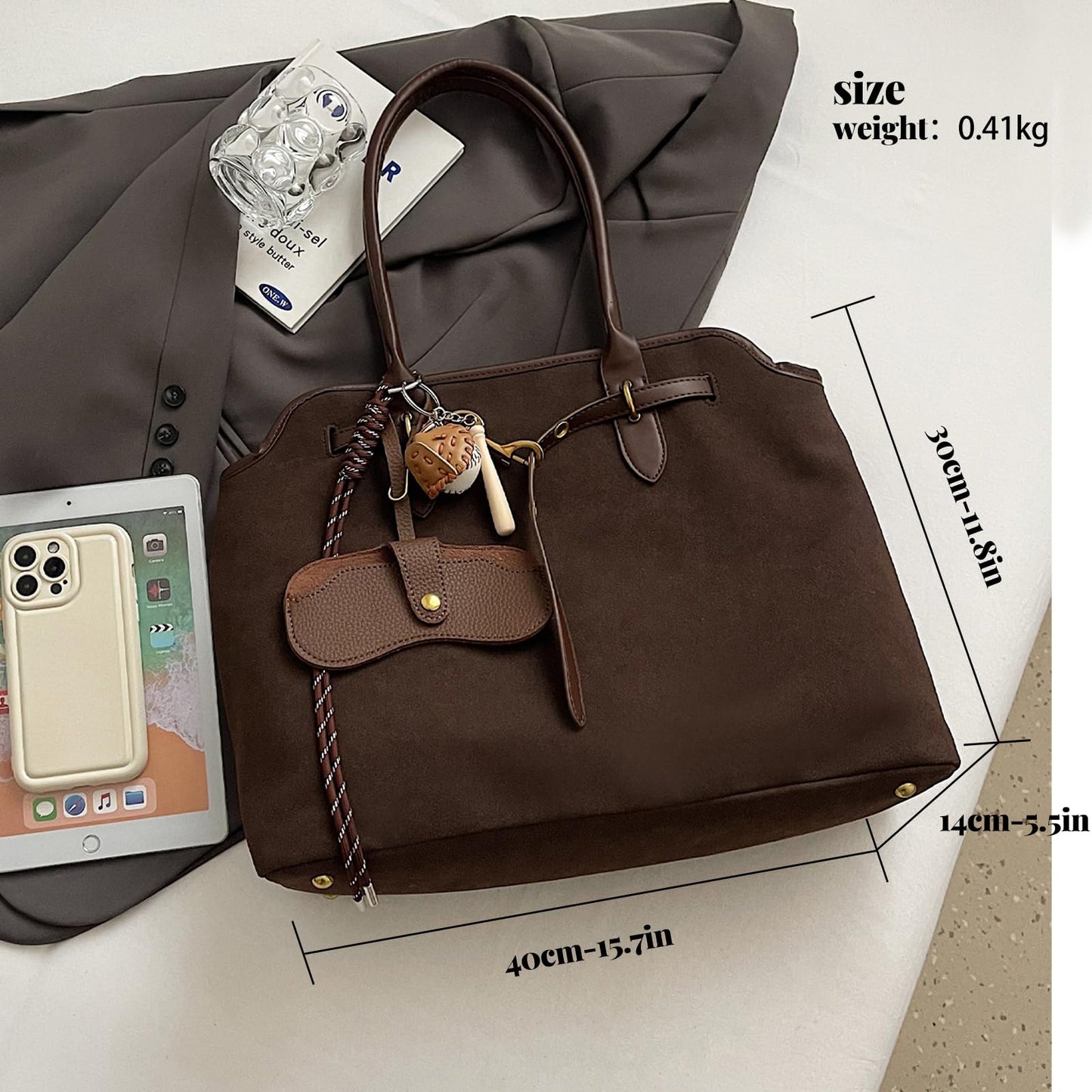 Unisoul Suede Handbag for Women