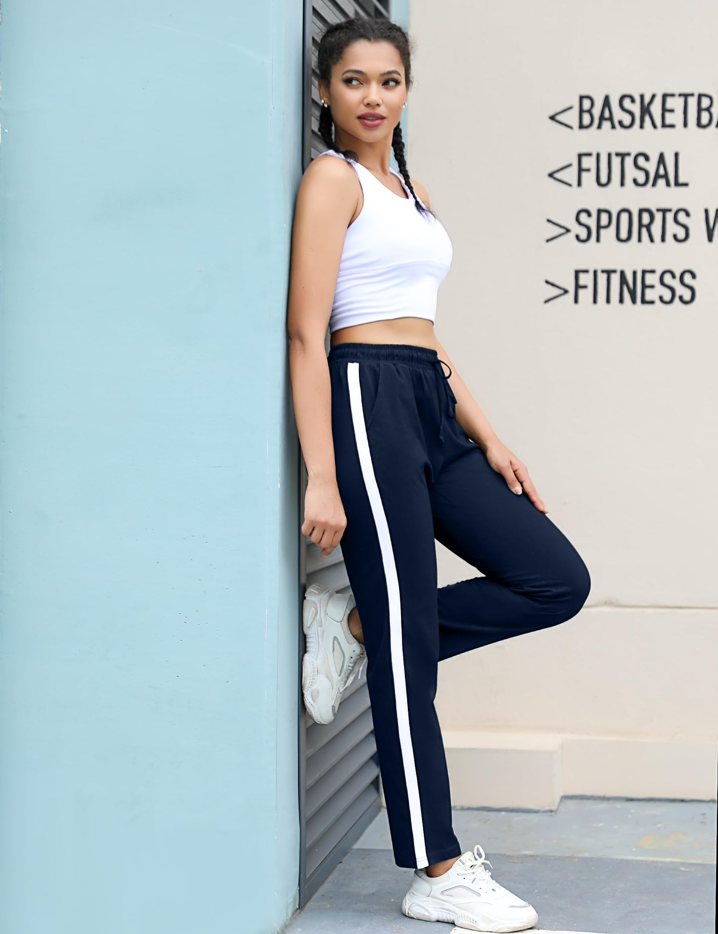Aseniza Women's Jogging Pants – High Waist Cotton Sports Pants