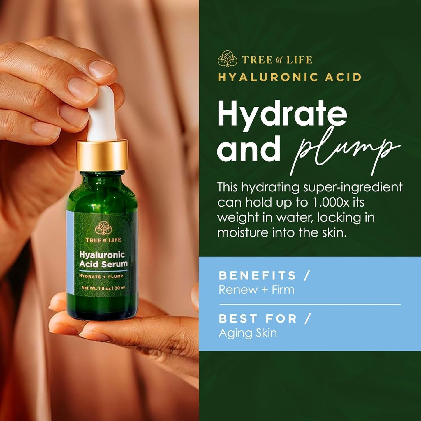 Tree of Life Beauty Hyaluronic Acid Serum (60ml)