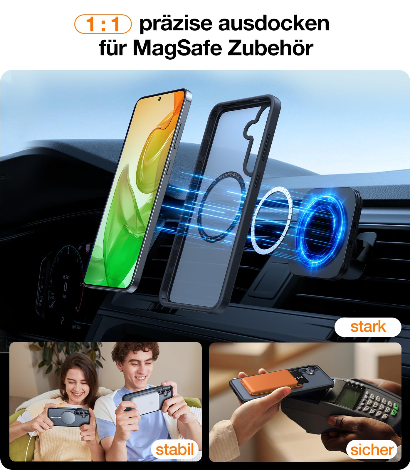 TORRAS For Samsung Galaxy S25 Ultra Case for MagSafe No.1 Protective Power and Magnetic Force S25 Ultra Case Military Level Shockproof Scratch-Resistant with Airbags Hard Case Protective Case Guardian 