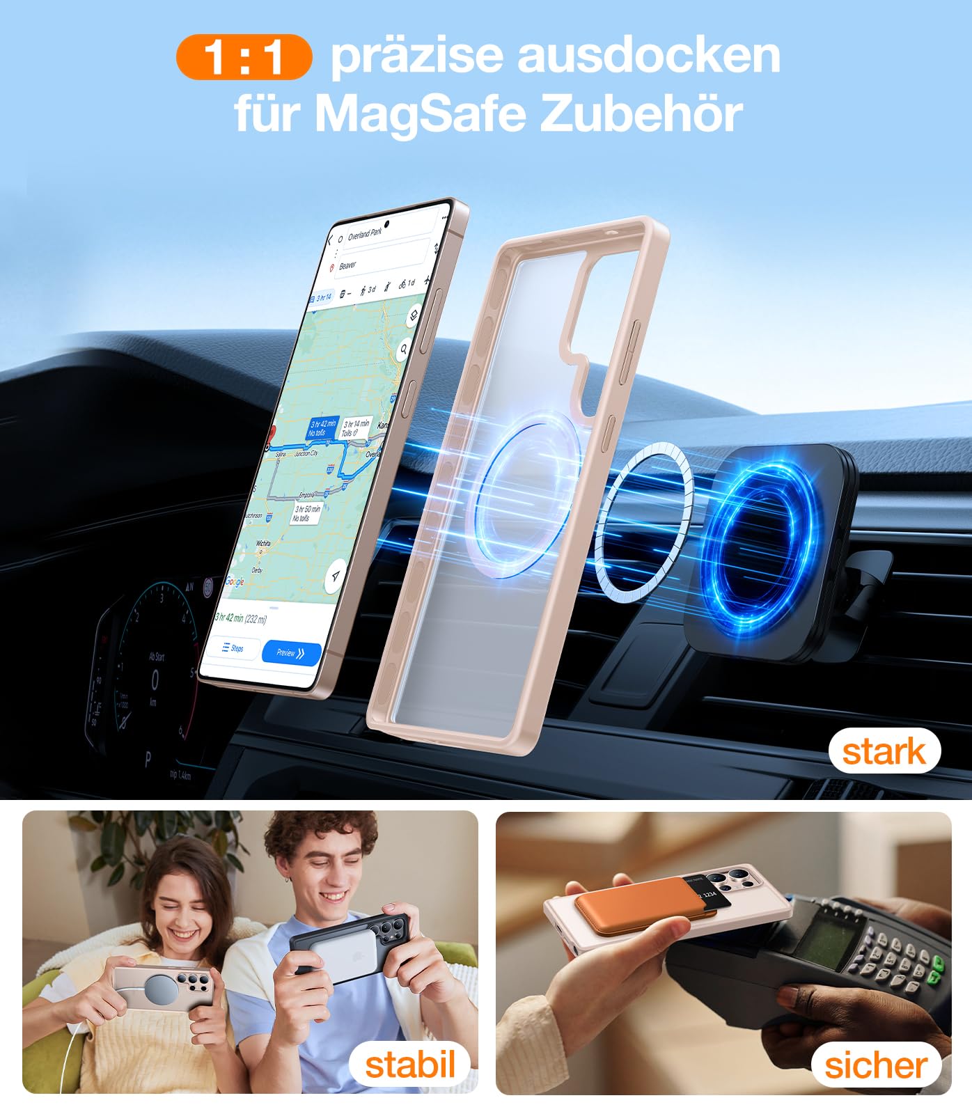 TORRAS For Samsung Galaxy S25 Ultra Case for MagSafe No.1 Protective Power and Magnetic Force S25 Ultra Case Military Level Shockproof Scratch-Resistant with Airbags Hard Case Protective Case Guardian 