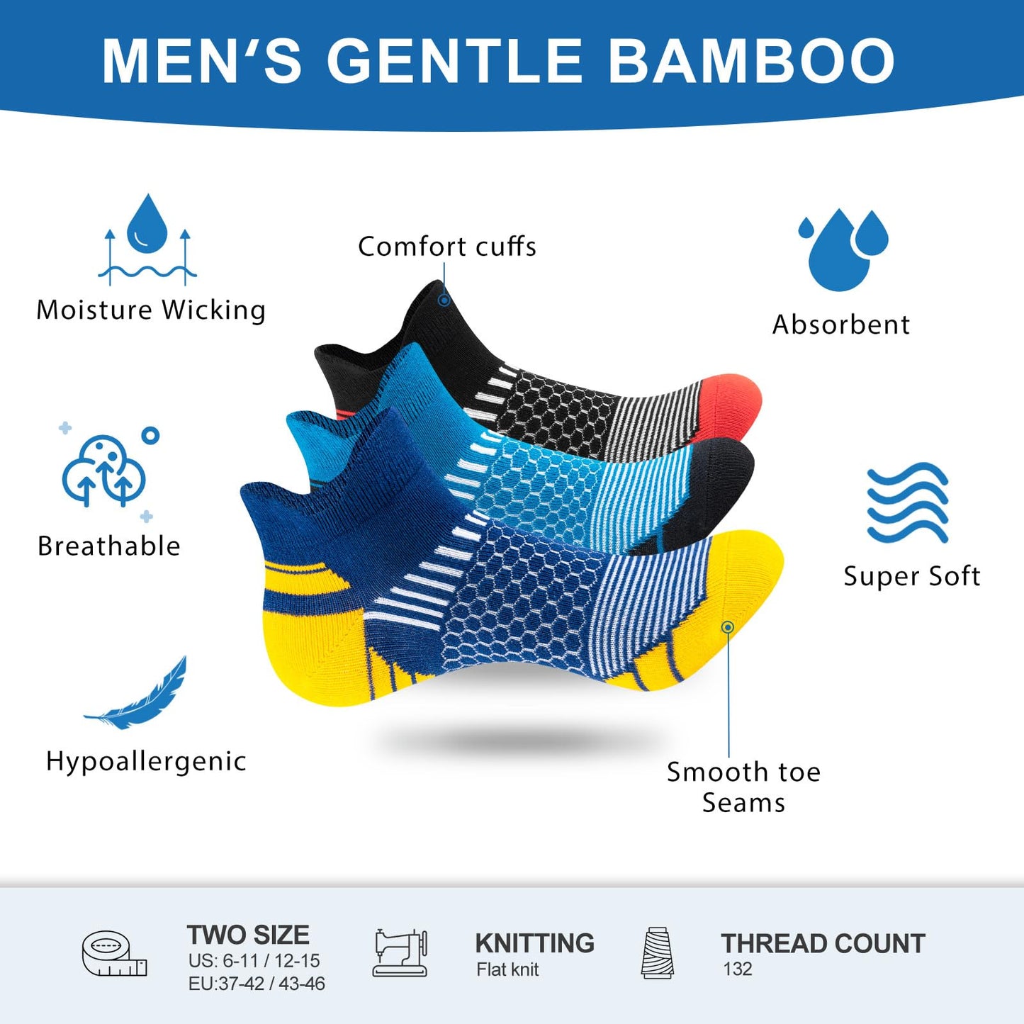 Niofind Men's Sneaker Sports Socks