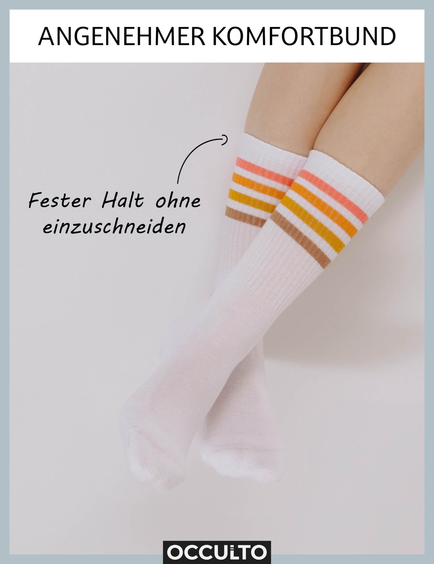 Occulto Women's Retro Tennis Socks – 6-Pack