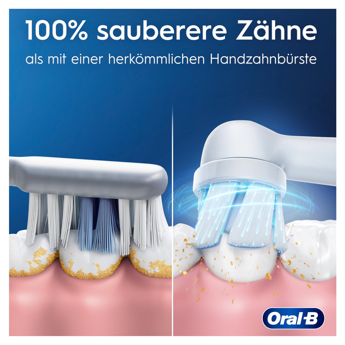 Oral-B PRO 3 3500 Elektrische Zahnbürste/Electric Toothbrush, 2 Aufsteckbürsten, mit 3 Putzmodi und visueller 360° Andruckkontrolle für Zahnpflege, Reiseetui, Geschenk Mann/Frau, schwarz