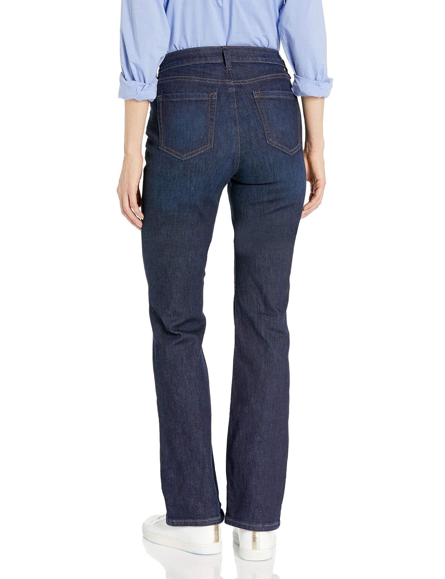 Essentials Women’s Mid-Rise Bootcut Jeans – Slim Fit with Stretch Denim
