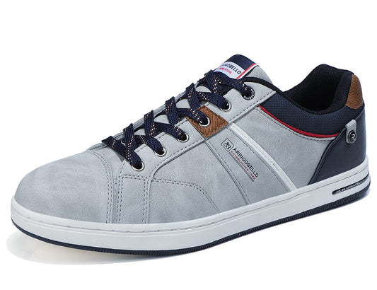Men’s Casual Leather Sneakers – Lightweight Outdoor Trainers for Walking & Hiking