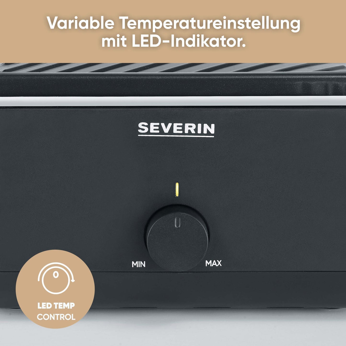 SEVERIN Mini Raclette-Grill für 4 Personen, platzsparend und kompakt, antihaftbeschichtet, 600 W, schwarz, RG 2370