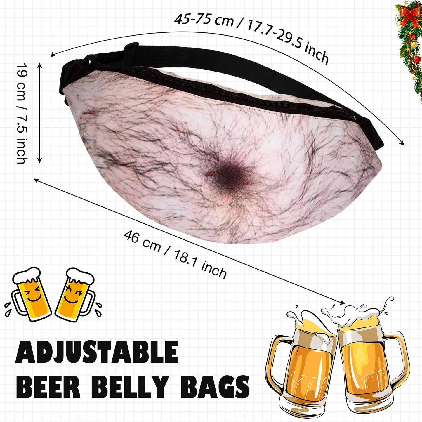 Weewooday Beer Belly Waist Bag – Hilarious Novelty Fanny Pack