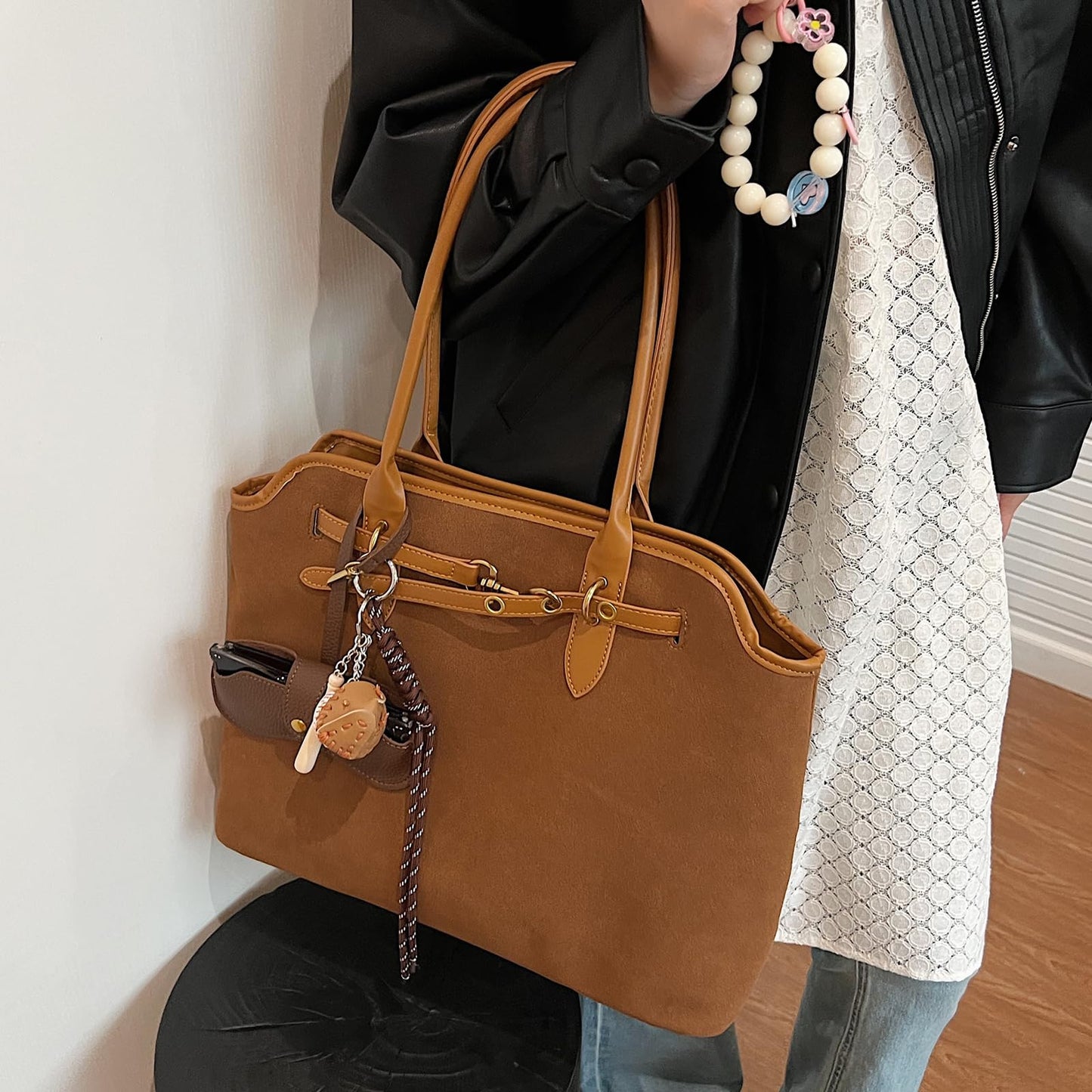 Unisoul Suede Handbag for Women