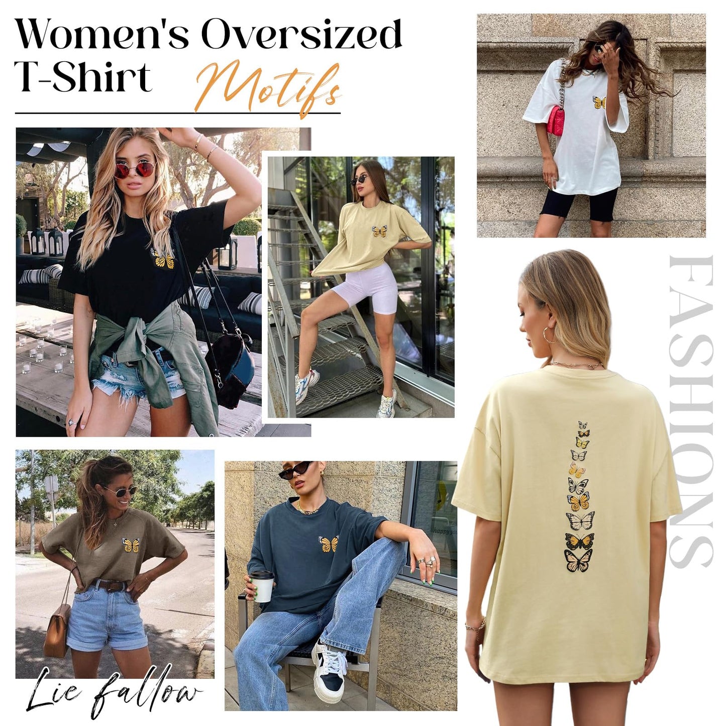 Women’s Oversized Butterfly Print T-Shirt