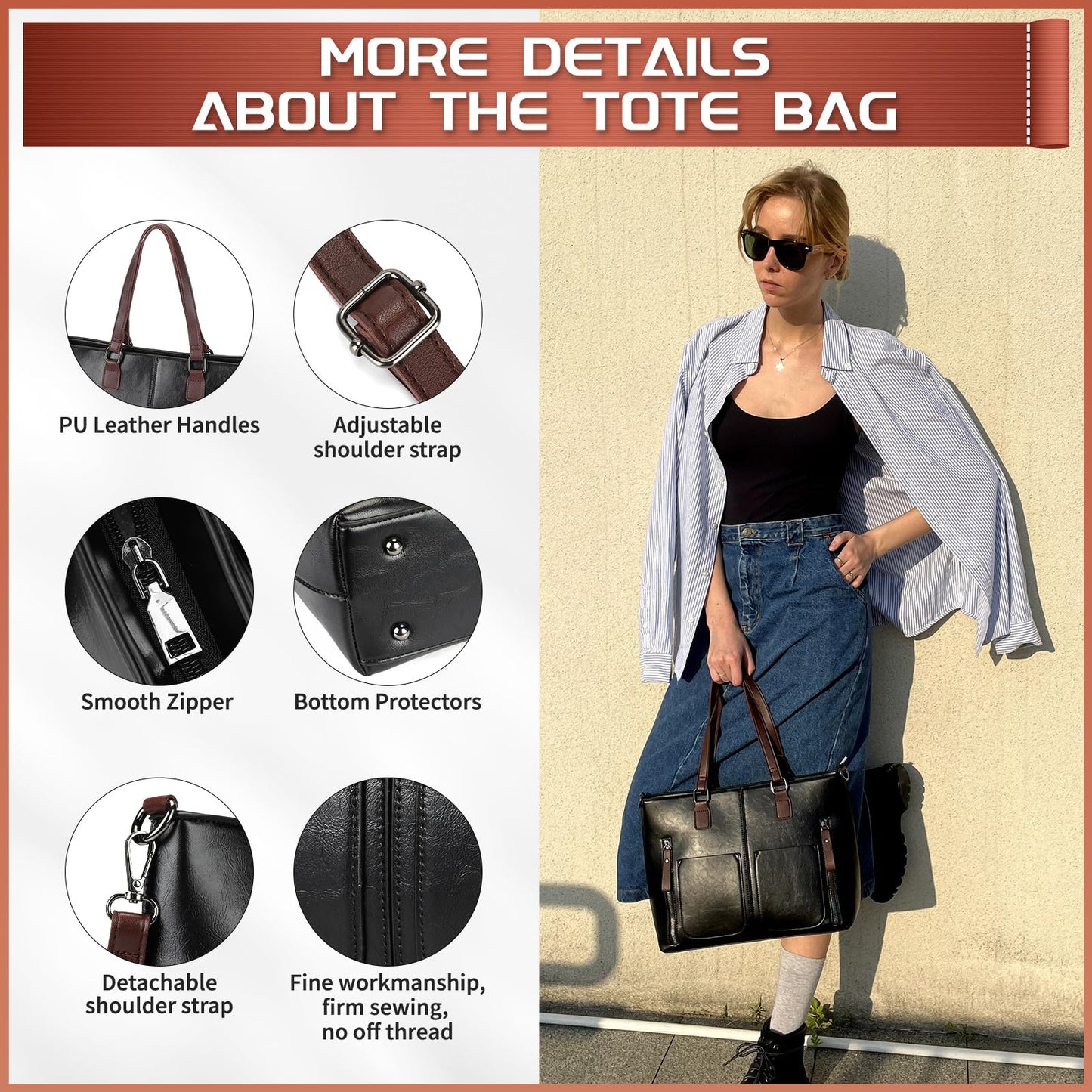 BAIGIO Women’s Large Handbag
