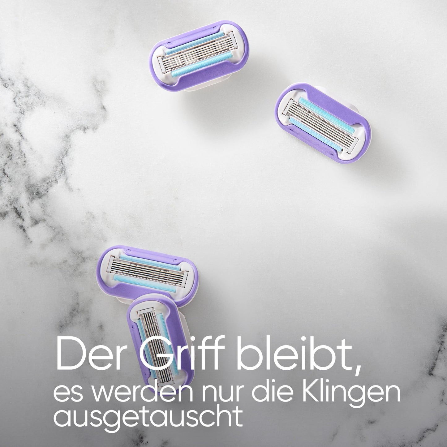 Gillette Venus Deluxe Smooth Swirl Rasierer Damen mit Feuchtigkeitsstreifen für Hautschutz, Damenrasierer + 3 Rasierklingen