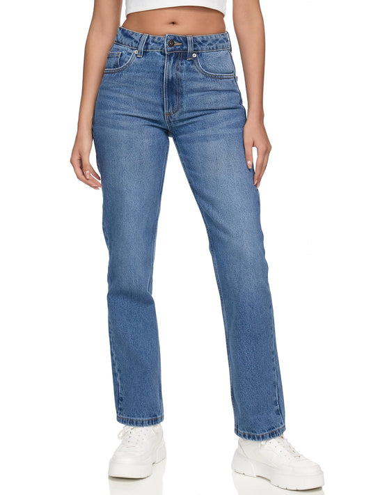 REPUBLIX Women’s Loose Fit Jeans RJ-1002 – Mid-Rise 100% Cotton Denim