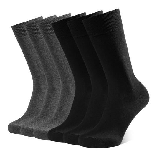 6 Pairs Men’s Business Socks – Breathable Cotton, for Work & Everyday Use