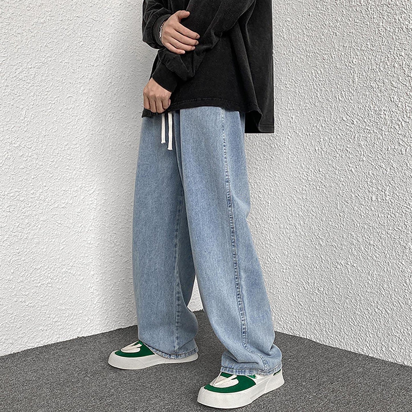 Men’s Baggy Y2K Vintage Jeans – Loose Fit Skateboard Streetwear Denim Pants