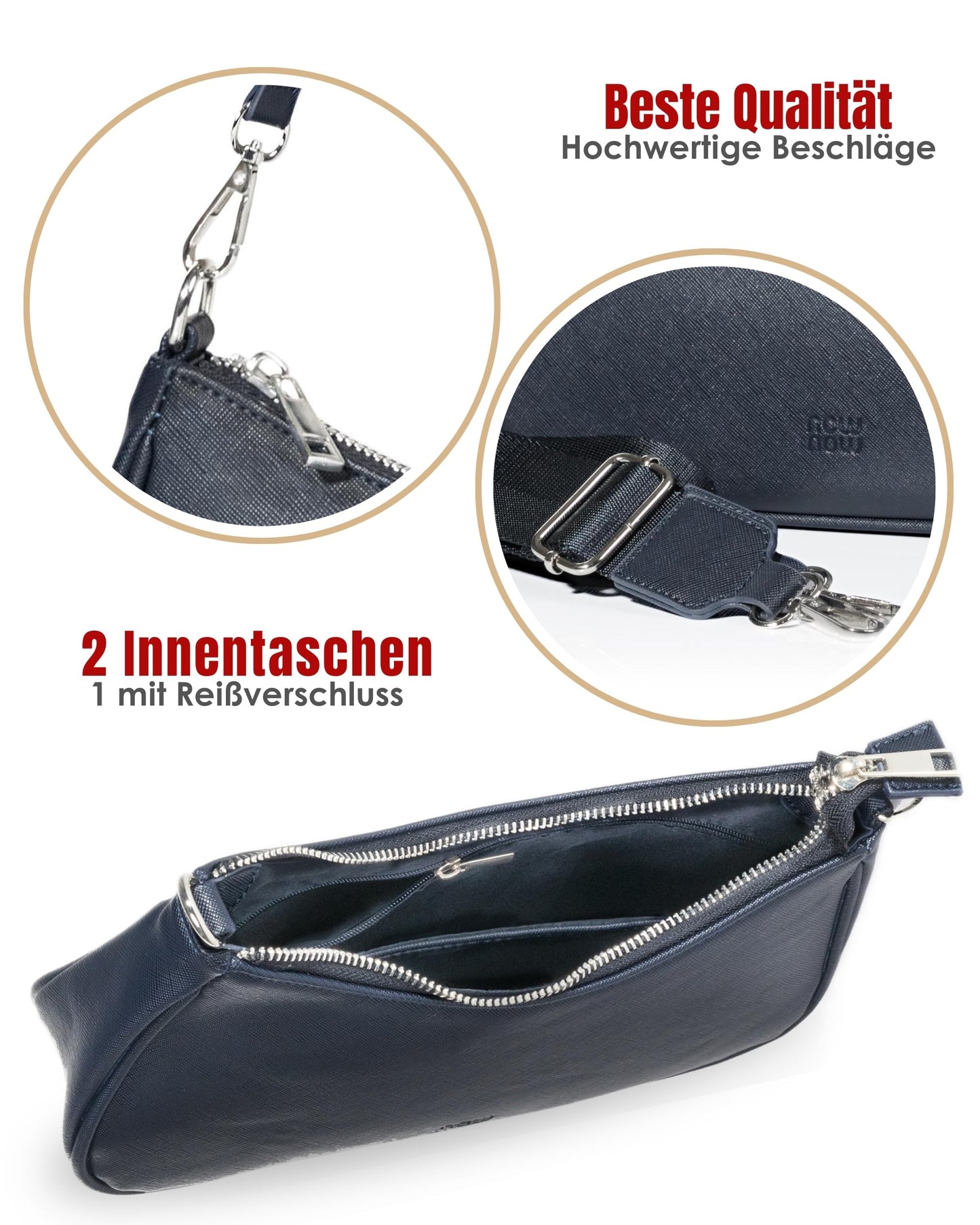 Y2K Half Moon Crossbody Bag for Women