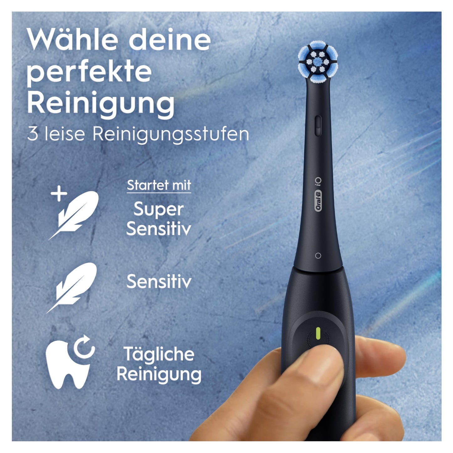 Oral-B PRO 3 3500 Elektrische Zahnbürste/Electric Toothbrush, 2 Aufsteckbürsten, mit 3 Putzmodi und visueller 360° Andruckkontrolle für Zahnpflege, Reiseetui, Geschenk Mann/Frau, schwarz