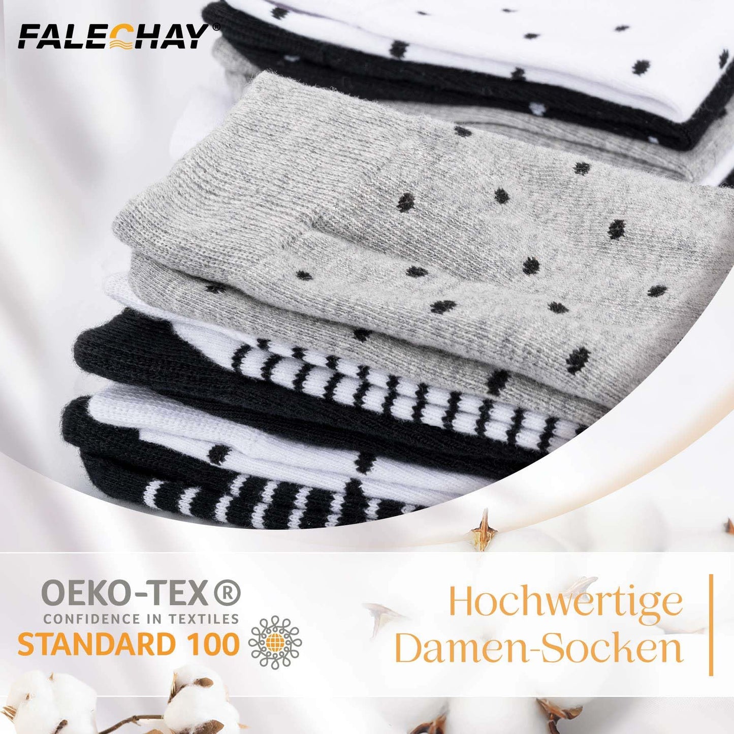 Falechay Women's Socks 10 Pairs – Colorful Cotton Sports Socks