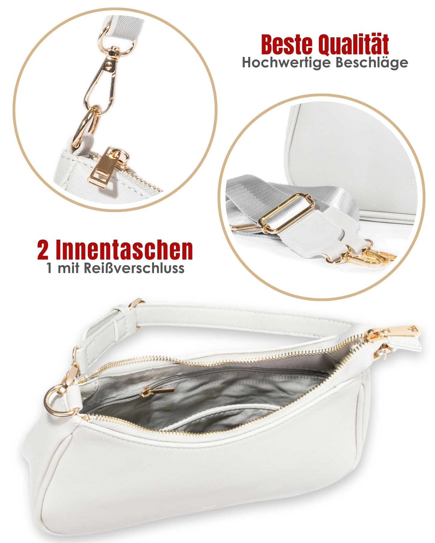 Y2K Half Moon Crossbody Bag for Women