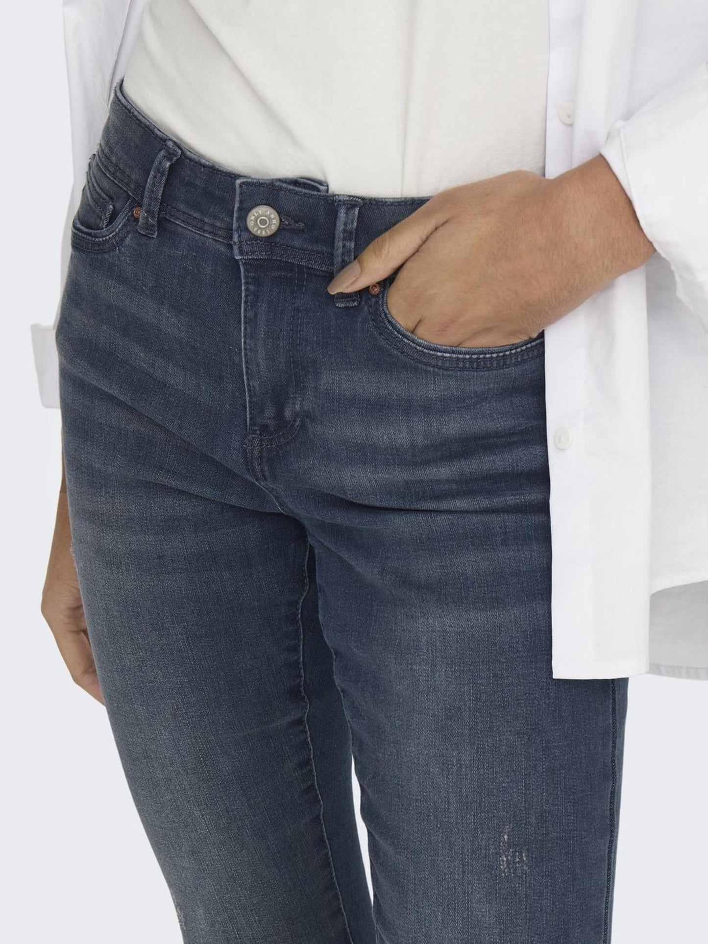ONLY Women’s ONLWAUW Mid-Rise Skinny Fit Jeans