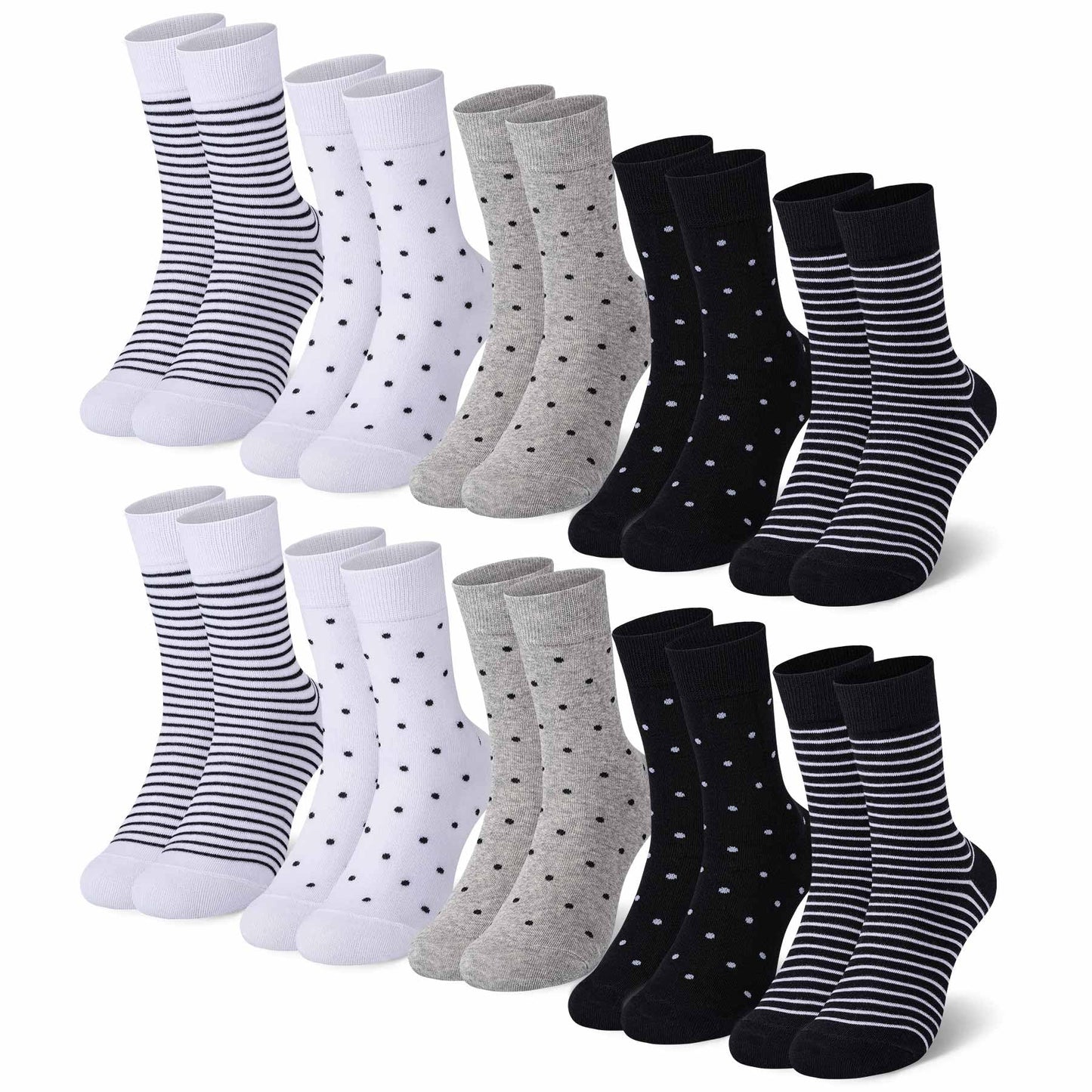Falechay Women's Socks 10 Pairs – Colorful Cotton Sports Socks