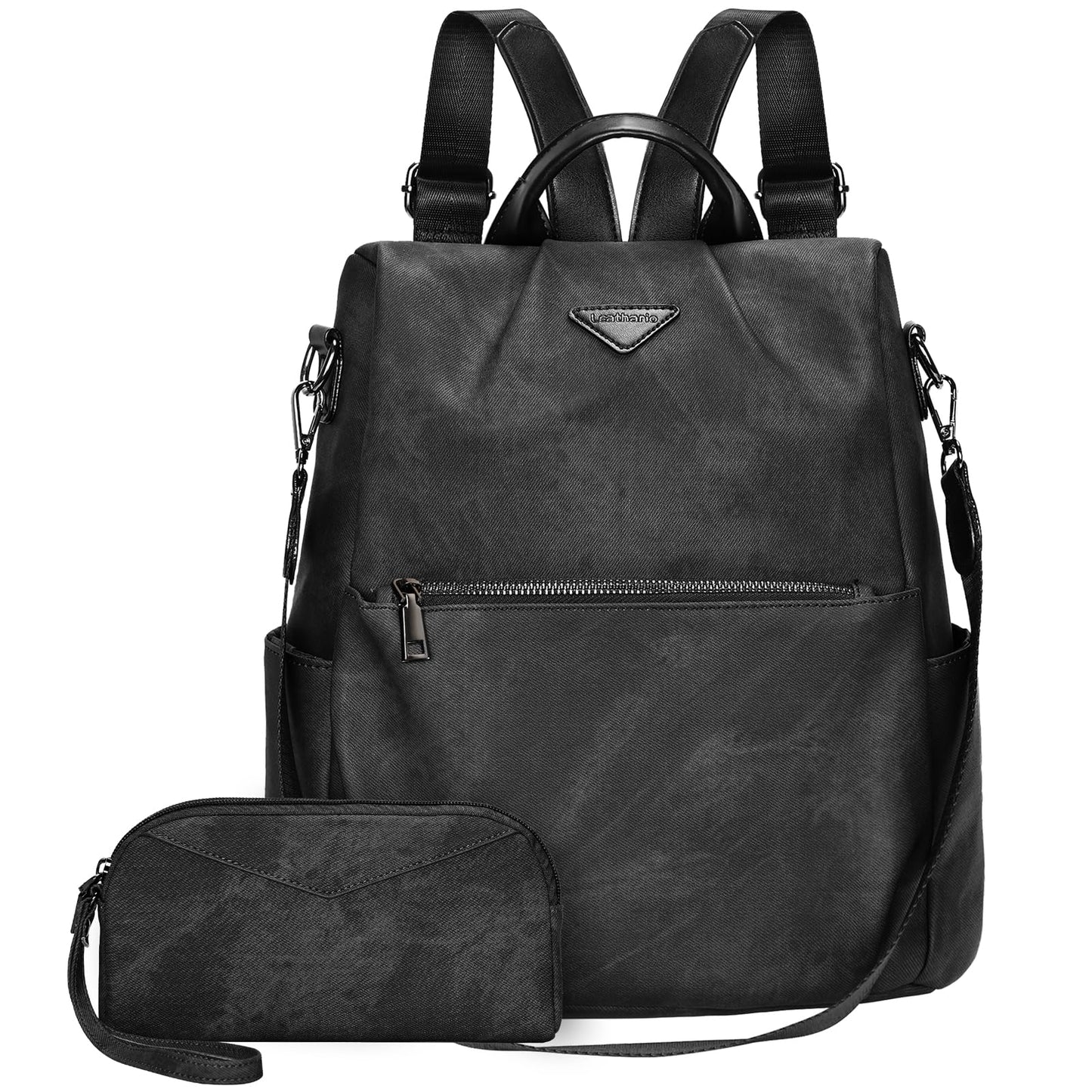 Small Vegan Leather Anti-Theft Backpack for Women