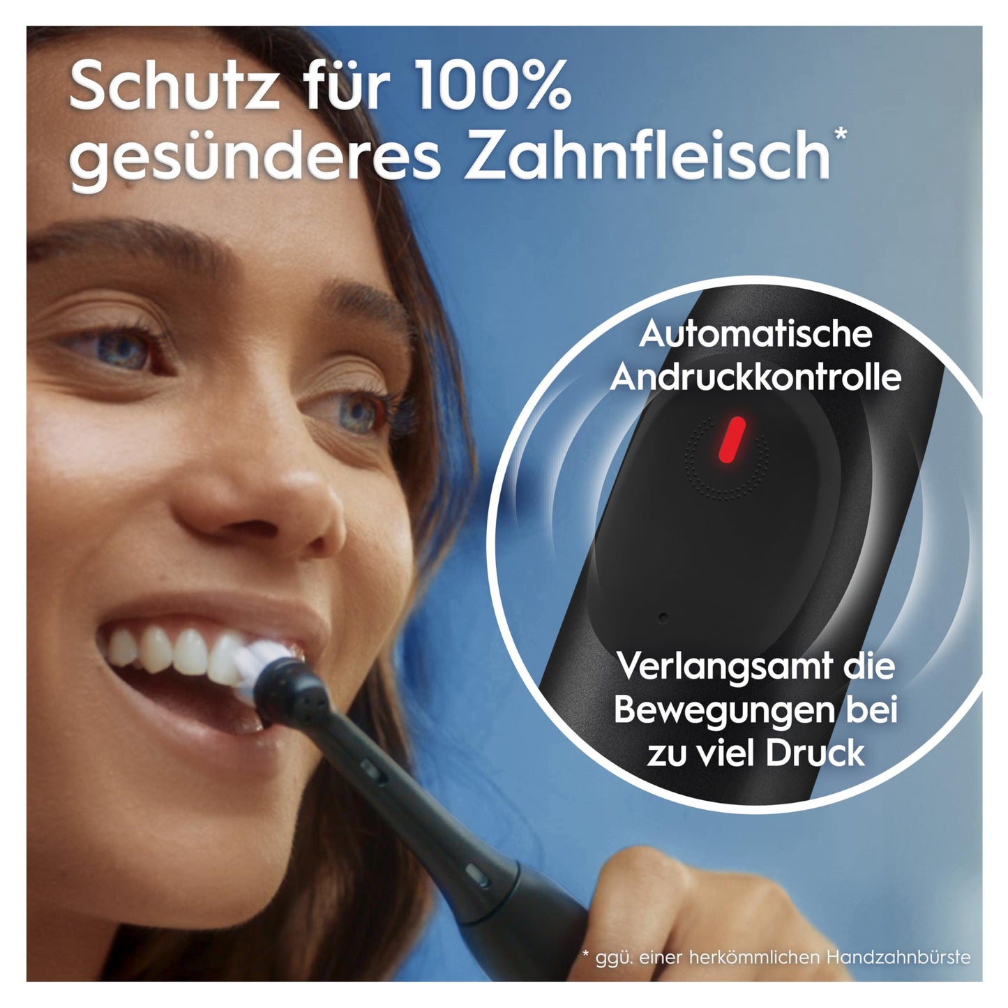 Oral-B PRO 3 3500 Elektrische Zahnbürste/Electric Toothbrush, 2 Aufsteckbürsten, mit 3 Putzmodi und visueller 360° Andruckkontrolle für Zahnpflege, Reiseetui, Geschenk Mann/Frau, schwarz