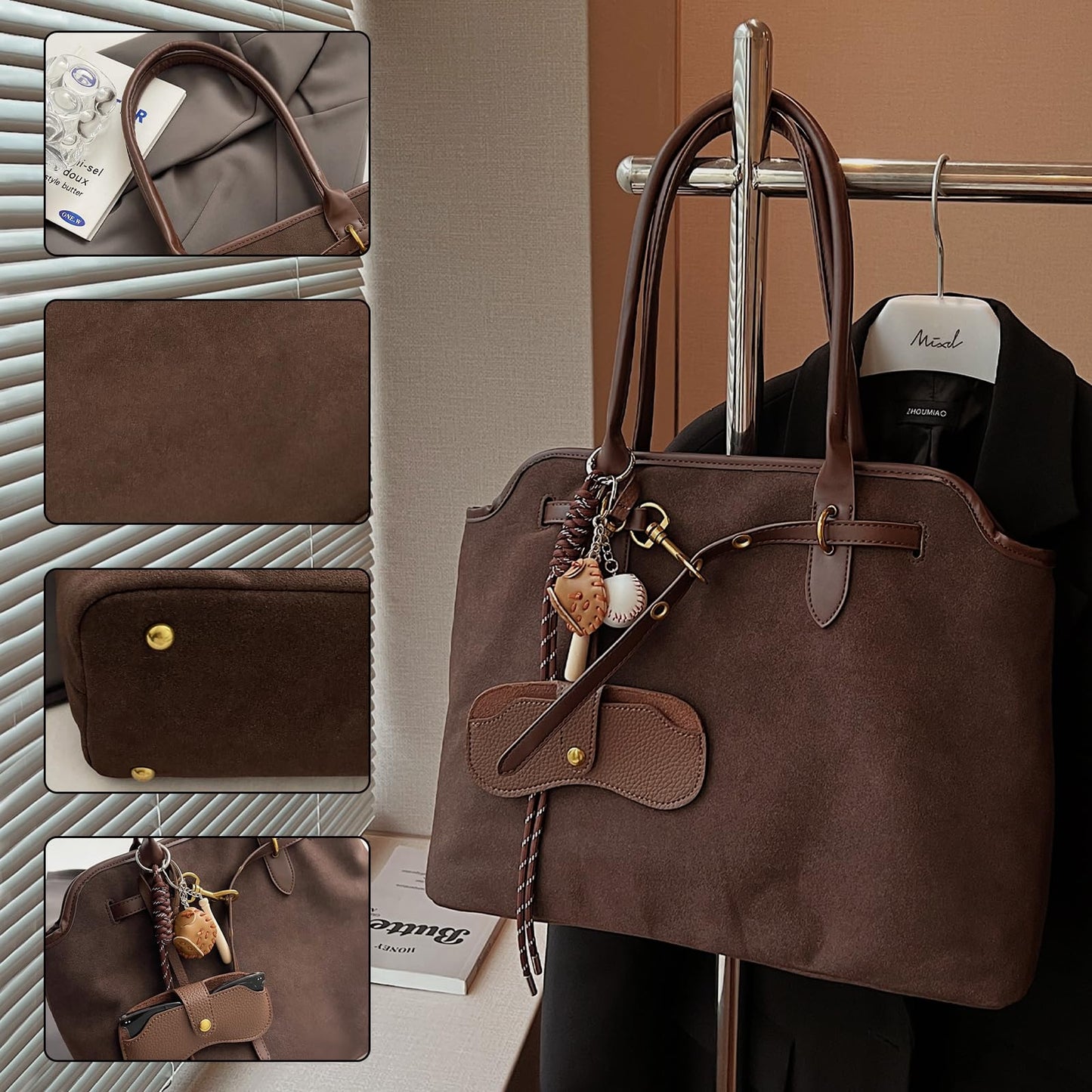 Unisoul Suede Handbag for Women