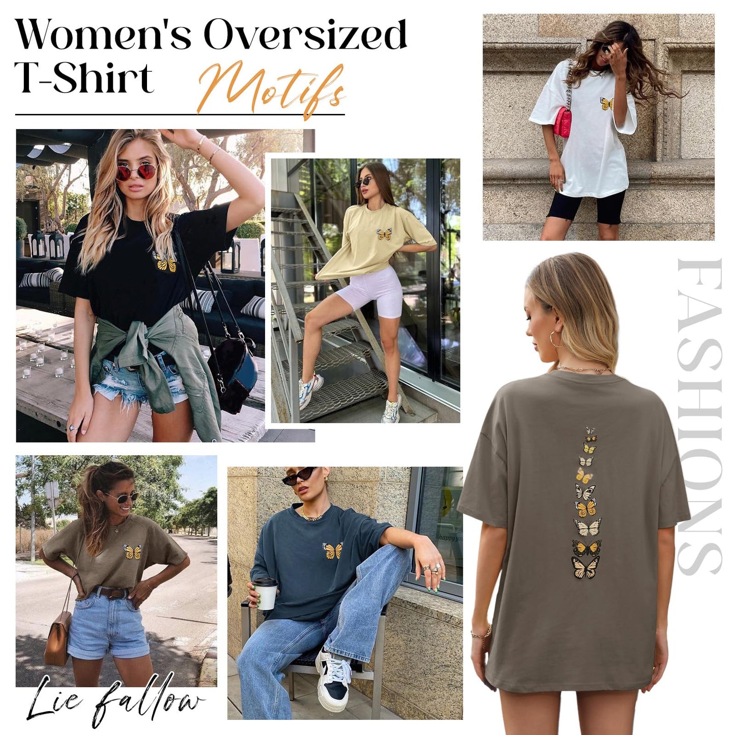 Women’s Oversized Butterfly Print T-Shirt