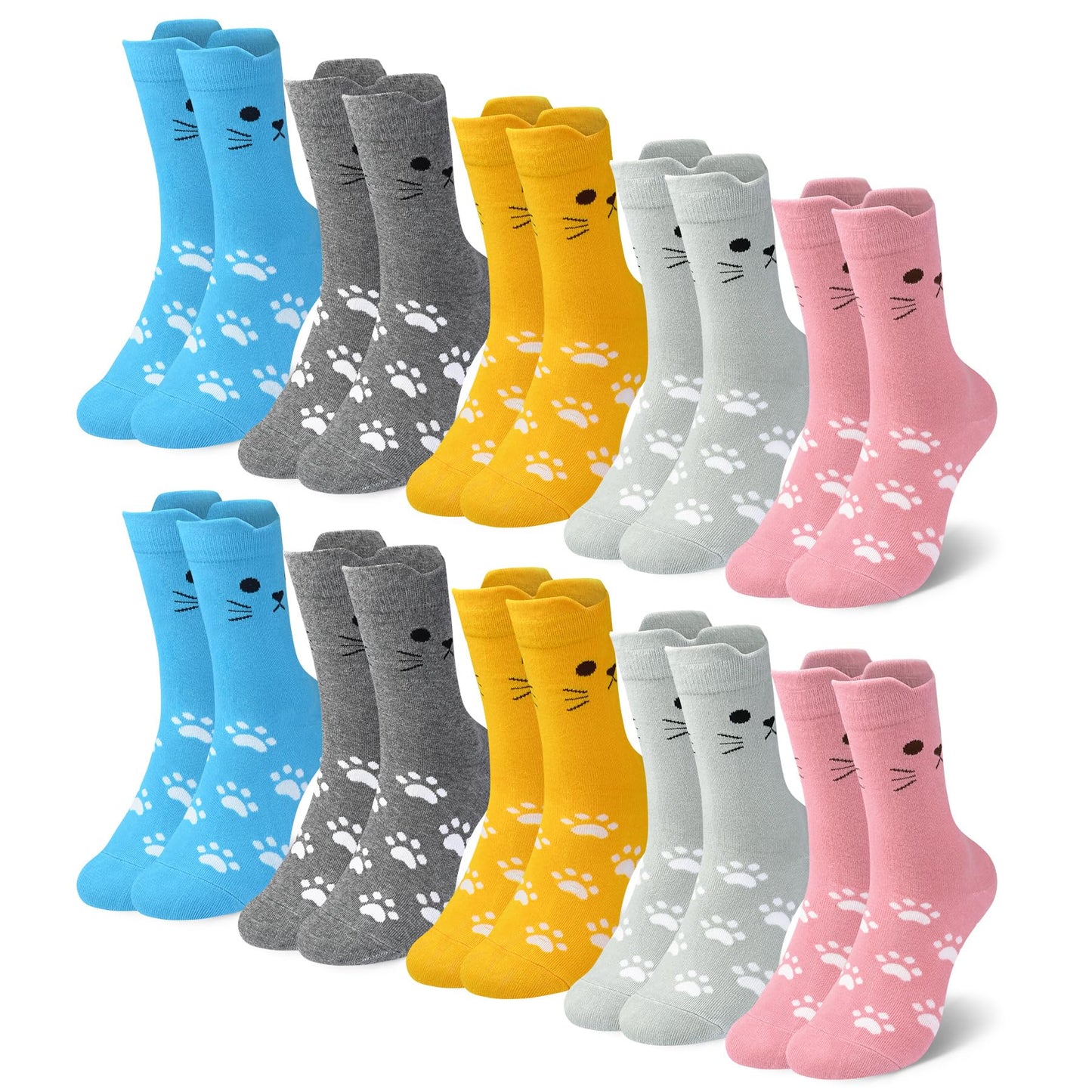 Falechay Women's Socks 10 Pairs – Colorful Cotton Sports Socks