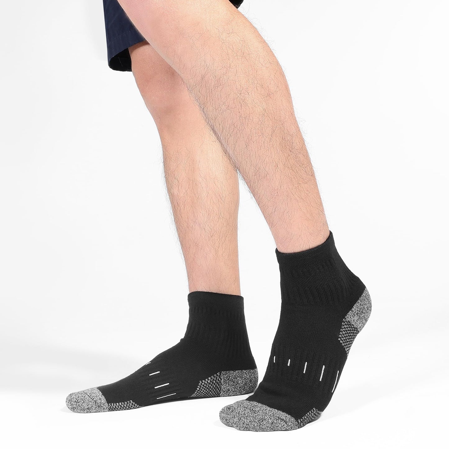 YOJOOM Men's Quarter Sports Socks 6 Pairs