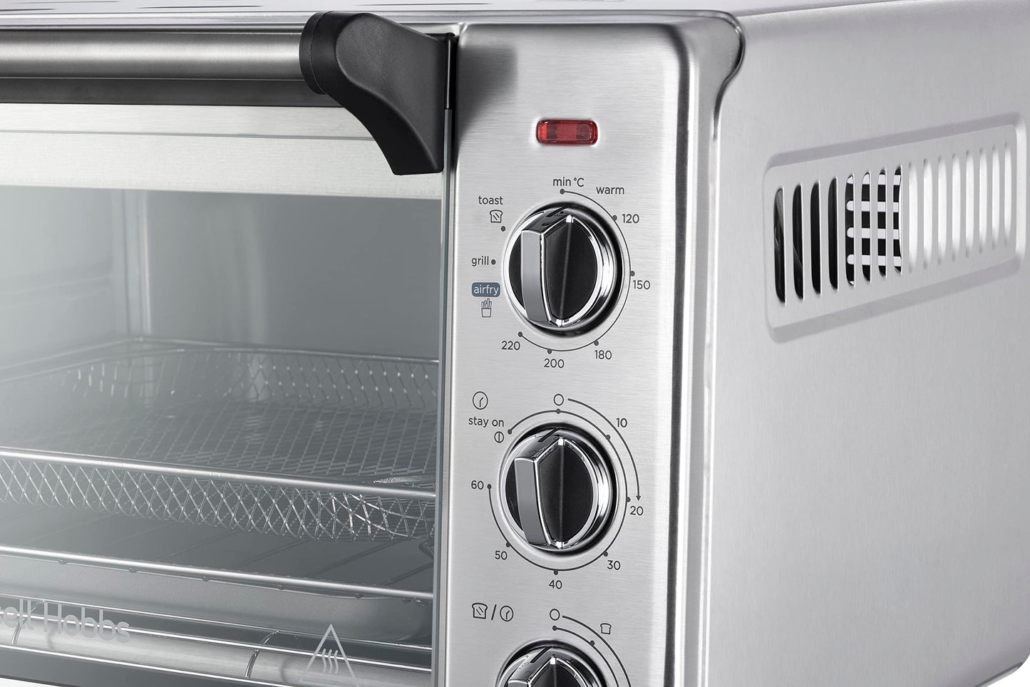 Russell Hobbs Backofen Airfryer [5-in-1: Heißluftfritteuse, Minibackofen, Grill, Toaster, Warmhaltefunktion] Express (20l, Pizza Ø 30cm, inkl. Frittierkorb, Backblech&Grillrost) Umluft- Ofen 26680-56