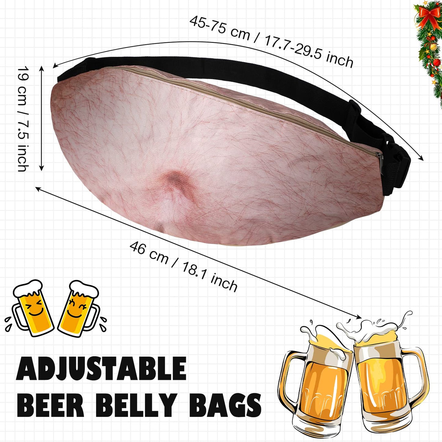 Weewooday Beer Belly Waist Bag – Hilarious Novelty Fanny Pack