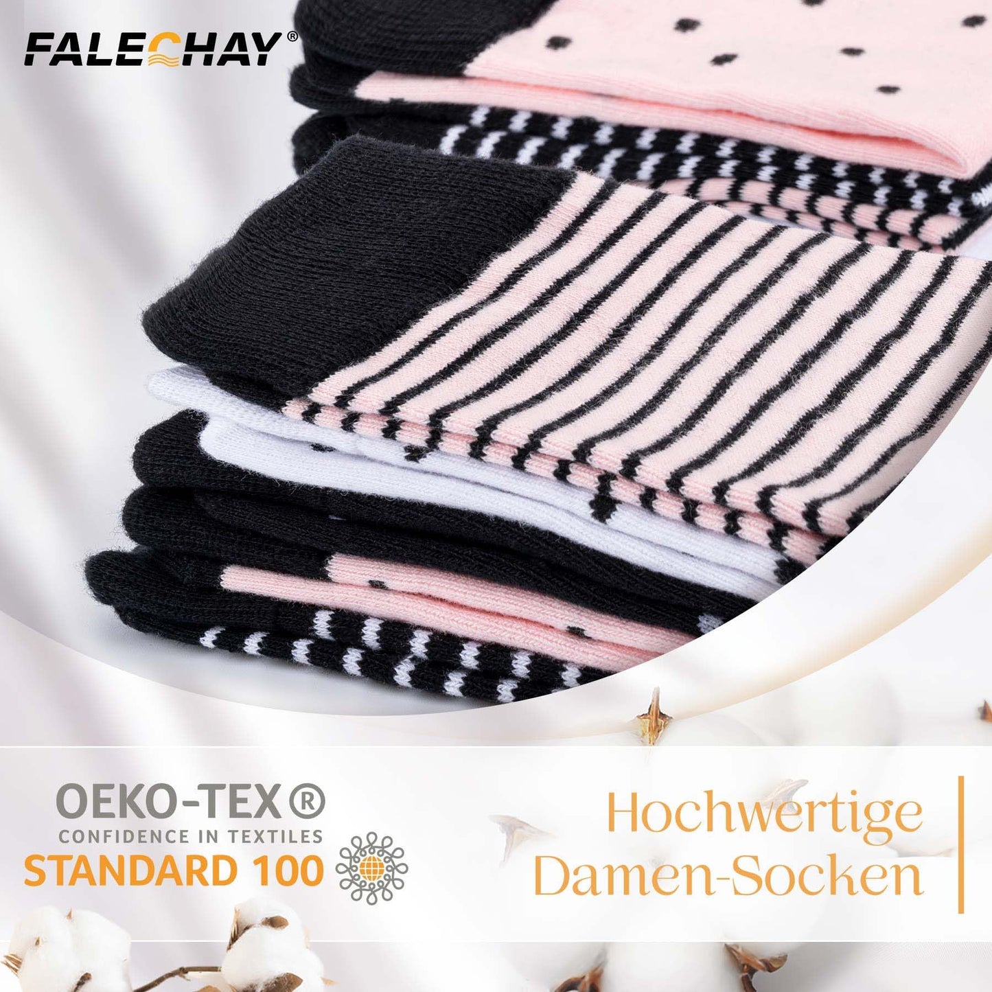 Falechay Women's Socks 10 Pairs – Colorful Cotton Sports Socks