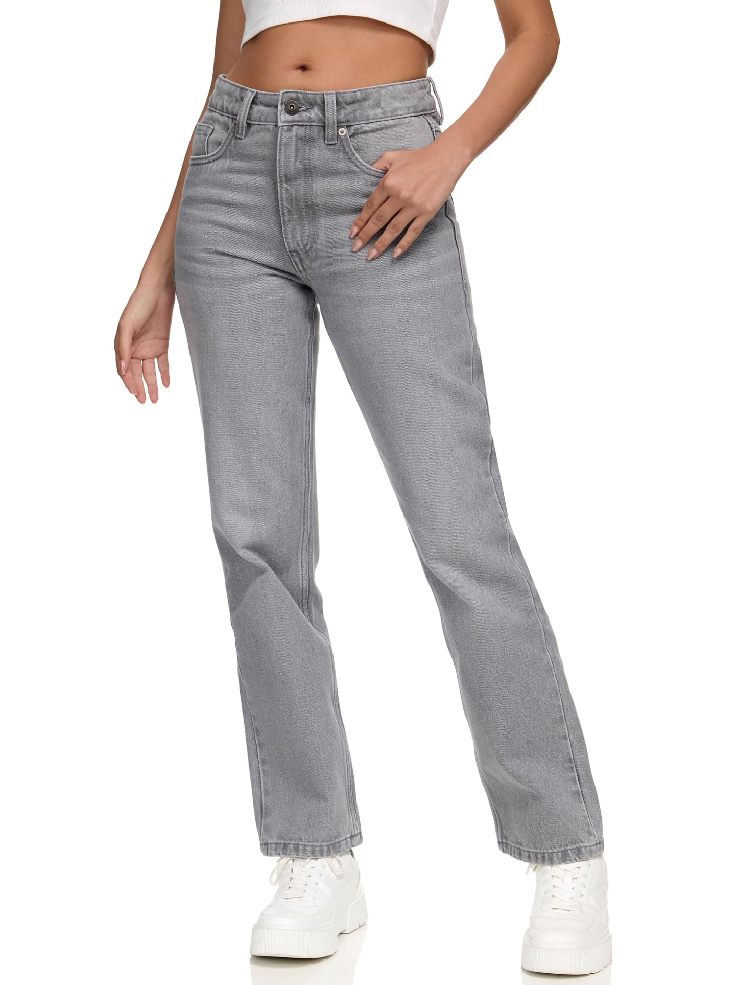 REPUBLIX Women’s Loose Fit Jeans RJ-1002 – Mid-Rise 100% Cotton Denim