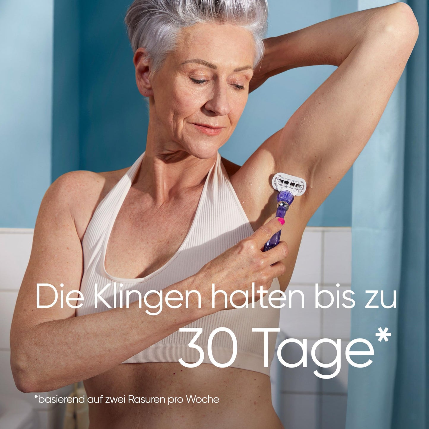 Gillette Venus Deluxe Smooth Swirl Rasierer Damen mit Feuchtigkeitsstreifen für Hautschutz, Damenrasierer + 3 Rasierklingen