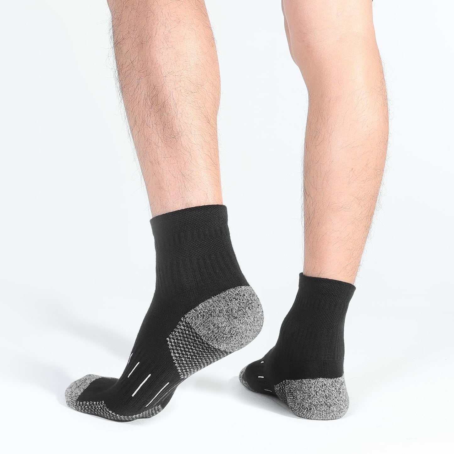 YOJOOM Men's Quarter Sports Socks 6 Pairs