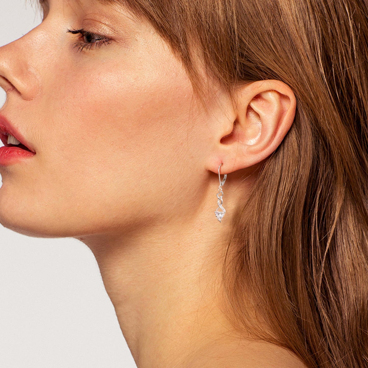 ALEXCRAFT Sterling Silver Infinity Drop Earrings for Women