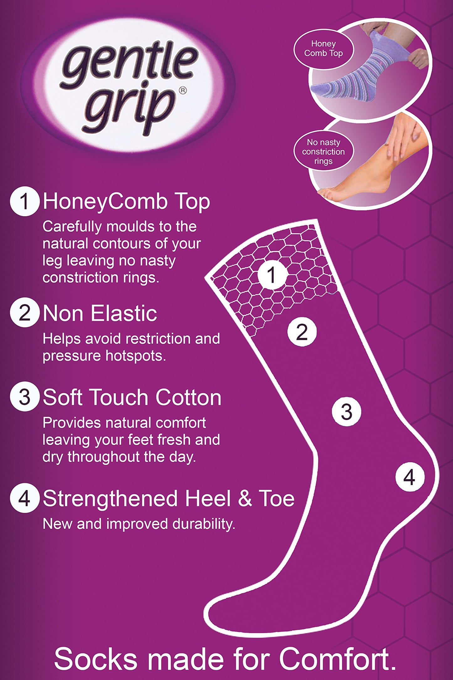 6 Pairs Women's Elastic Socks – Soft Cotton Stripe Crew Socks