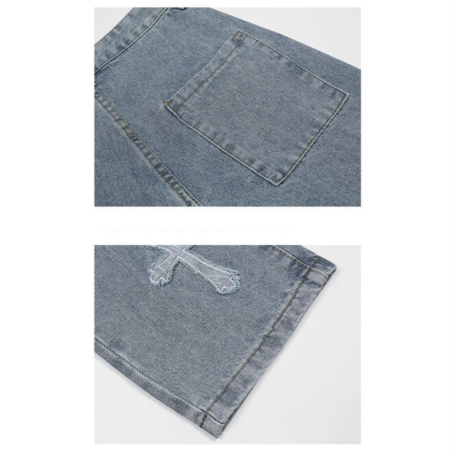 Men's Hip Hop Baggy Jeans – Fashion Print