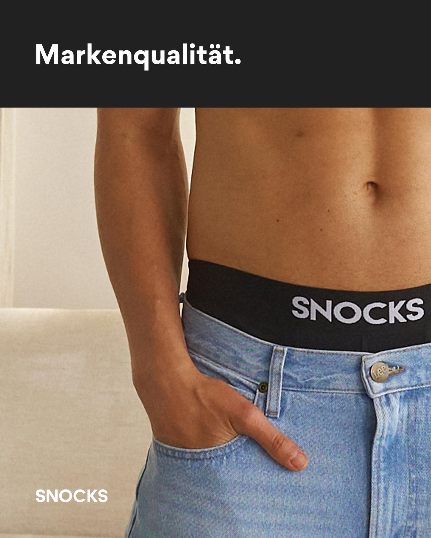 Snocks Long Boxer Shorts for Men, Organic Cotton (6-Pack)