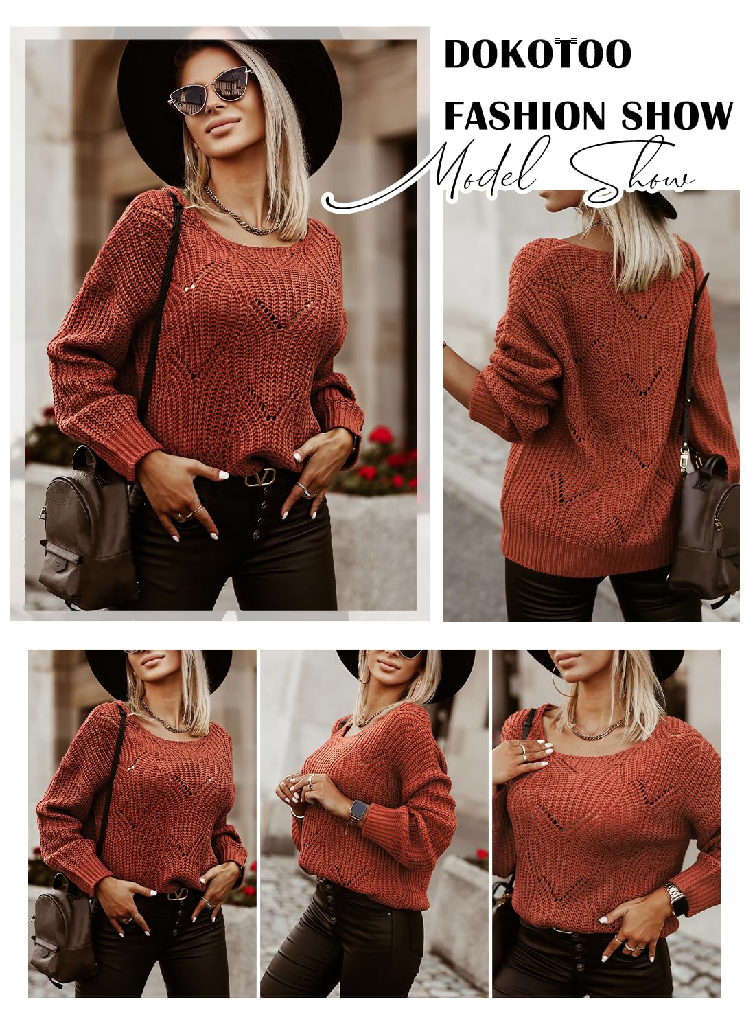 Dokotoo Women’s Knit Sweater – Elegant Crewneck Pullover