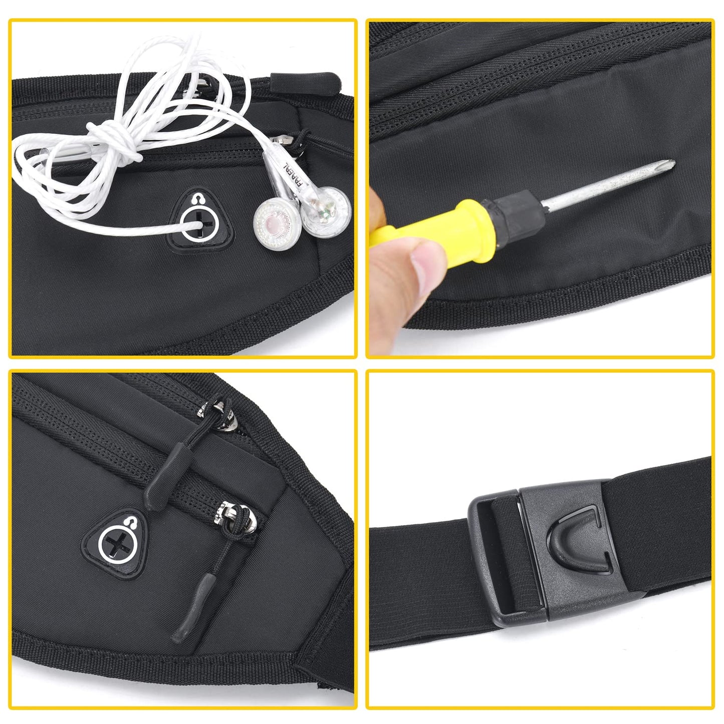 QKUDS Running Belt Waist Pack – Waterproof Fanny Pack